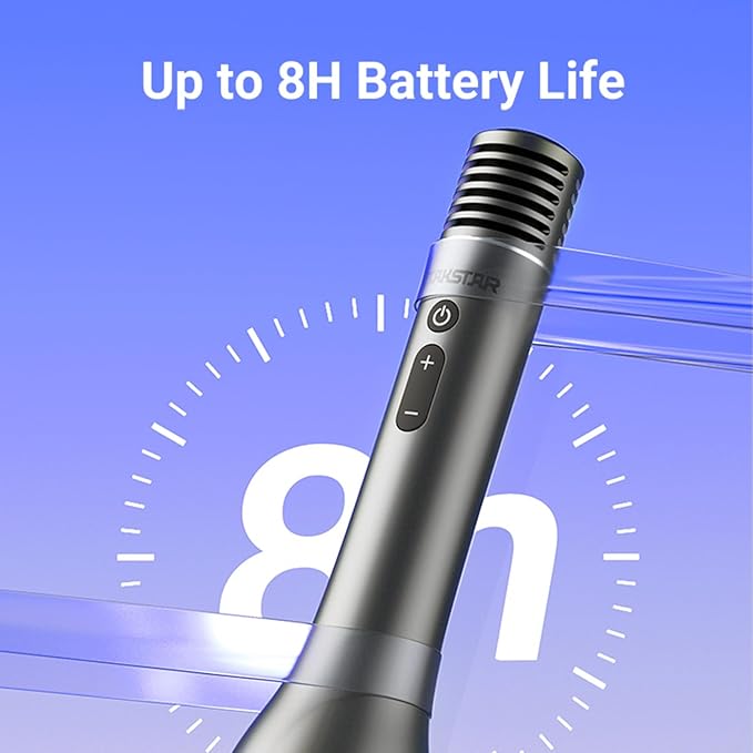 TAKSTAR Bluetooth Microphone Karaoke Wireless Mic & Voice Amplifier Microphone with Speaker, 4 Sound Effects & TF Card, 12W Portable Handheld Mic for Meeting Outdoors Speech Party Teaching(DA12)