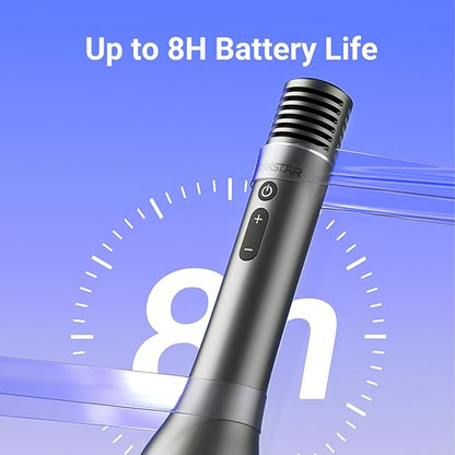 TAKSTAR Bluetooth Microphone Karaoke Wireless Mic & Voice Amplifier Microphone with Speaker, 4 Sound Effects & TF Card, 12W Portable Handheld Mic for Meeting Outdoors Speech Party Teaching(DA12)
