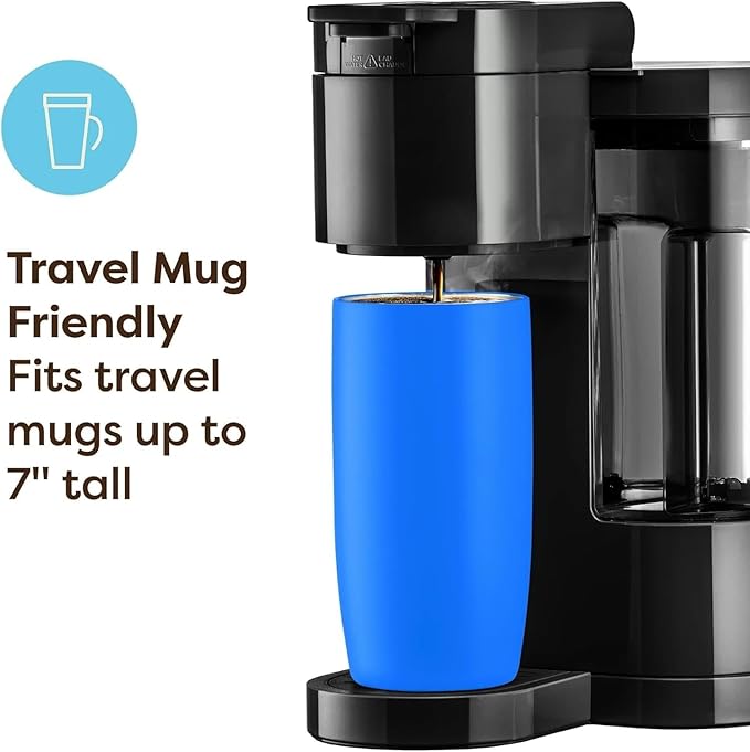 KeurigK K-Express Essentials Single-Serve KCup Pod Coffee Maker 3 Cup Sizes Fast Fresh Brew 30oz Removable Water Reservoir Travel Mug Friendly Maintenance Alert Space-Saving (Black)
