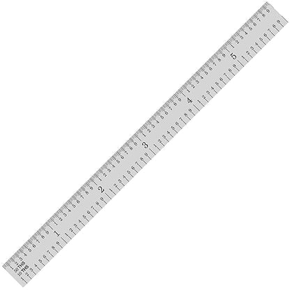 PEC Tools 6" Flexible Mechinist Ruler, High-Quality Stainless Steel, 3R Graduation (1/32", 1/64", 1/10", 1/50"), Trusted by Professionals, Made in USA