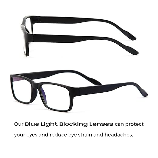Readerest Blue Light Blocking Glasses – Computer Eyewear, UV Protection, Eye Strain & Glare Reduction, Lightweight Frame
