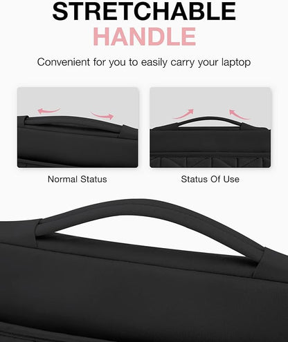 BAGSMART 15-16 inch Laptop Case with Handle, Puffy Padded Sleeve Compatible for MacBook Air 15.6 inch, MacBook pro 16 inch, Dell, HP Computers