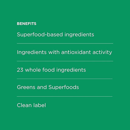 SuperGreens - Superfoods Powder Mix with 23 Whole Food Ingredients - Vegan, Organic, Plant-Based Wellness - Gluten-Free, USDA Organic - Clean Label - 1 Bag, 30 Servings