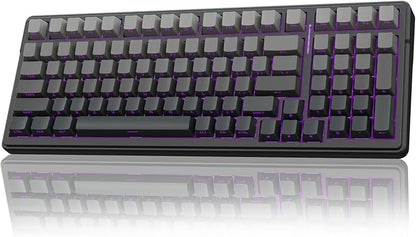 AULA F99 Pro Wireless Mechanical Keyboard,Gasket Structure Hot Swappable Custom Keyboard,RGB Backlit,Creamy Sound,Side Printed PBT Keycaps,2.4GHz/USB-C/BT5.0 Computer Gaming Keyboards