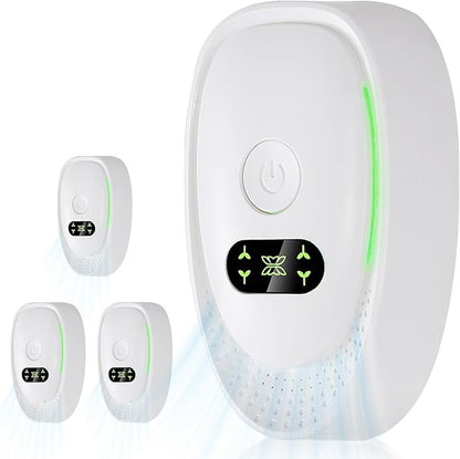 Air Ionizers for Home, Negative Ion Air Purifier - Ultra Quiet Plug In Air Freshener for Bedroom Office Kitchen Basement - Portable Mini Air Cleaner (Pearl, 4 PCS)