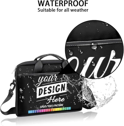 Custom-Laptop-Bag 15 Inch with Name Photo Personalized-Computer-Shoulder-Case Briefcases for Women Men Business