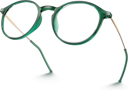 VISOONE Round Lightweight Blue Light Blocking Glasses Women Men Fashion Cute Thin Eyewear Niko