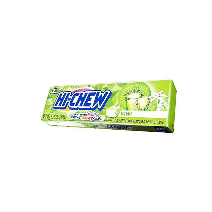 HI-CHEW Kiwi Sticks, 15-Pack, Soft & Chewy Candy, 1.76oz Each, Bulk Candy Individually Wrapped - Made with Immensely Juicy Fruity Flavors