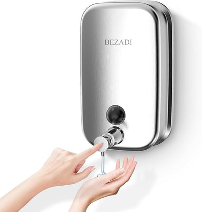 Commercial Soap Dispenser Stainless Steel Wall Mount for Bathroom and Kitchen with Premium Anti-Leak Pump and Corrosion-Proof Lining, 800ML 8182