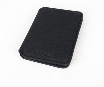 CLOUD Wallet Slim Minimalist — Magnetic Closure, Lightweight Design, Quick Access Pull Tab - Top Grain Leather Front Pocket Wallet (Ripstop Black)