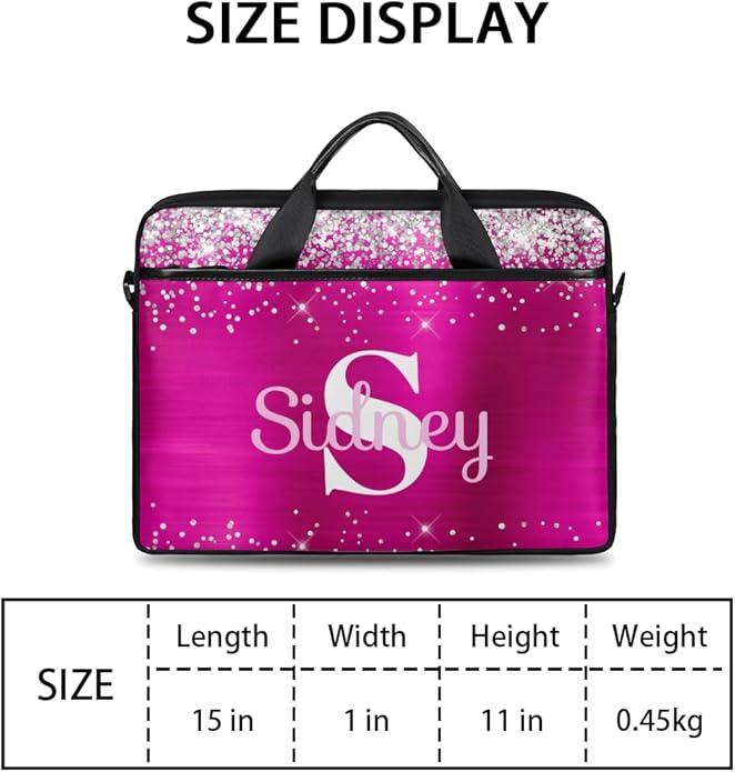 Custom-Laptop-Bag 15 Inch with Name Photo Personalized-Computer-Shoulder-Case Briefcases for Women Men Business