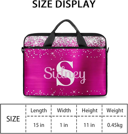 Custom-Laptop-Bag 15 Inch with Name Photo Personalized-Computer-Shoulder-Case Briefcases for Women Men Business