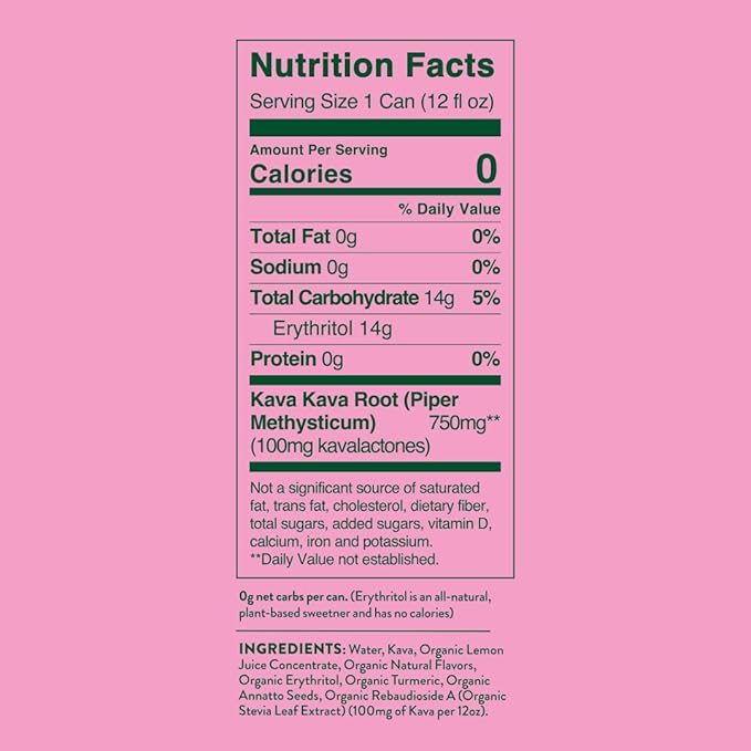 Melo Sparkling Kava Drink, Passionfruit, Orange & Guava, Sugar Free Non-Alcoholic Drinks, Zero Calories, Gluten Free, Vegan, 750mg Kava Root, 12 Pack, 12 oz Cans
