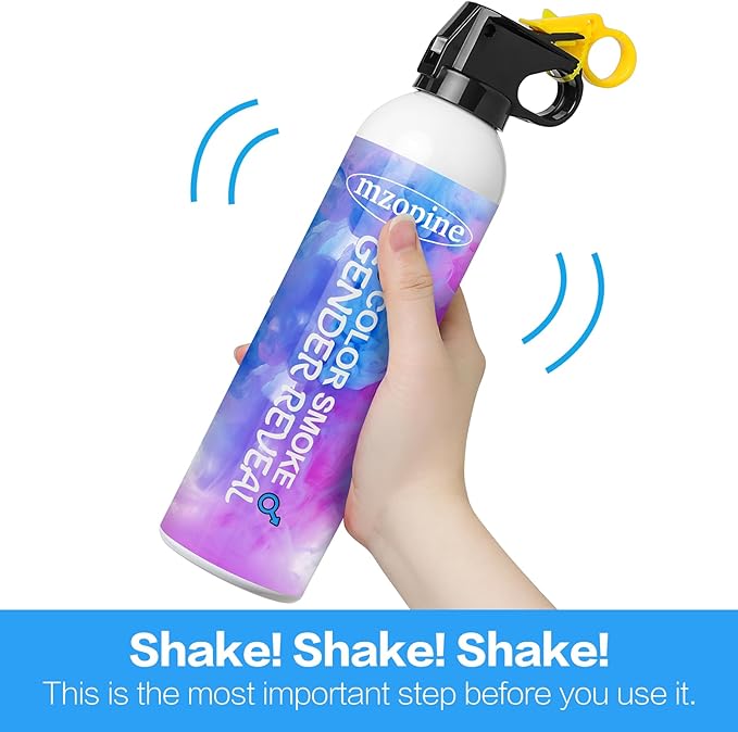 Gender Reveal Fire Extinguisher, Gender Reveal Color Smoke Powder Spray, 2 Pcs Blue Blaster Only for Baby Boy with Blue Smoke Suitable for Gender Reveal Party, 100% Biodegradable Party Supplies