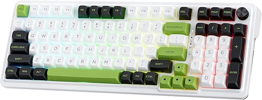 Redragon K686 PRO 98 Keys Wireless Gasket RGB Gaming Keyboard, 3-Mode PBT Mechanical Keyboard w/Hot-Swap Socket, Dedicated Knob Control & 5-Layer Noise Dampening, Custom Linear Switch