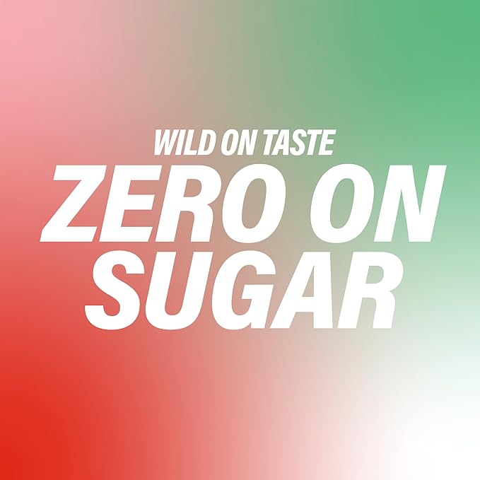 GURU ZERO SUGAR Wild Strawberry Watermelon Organic Energy Drinks, Clean Energy Drink with Plant Based Natural Caffeine from Green Tea, Coconut Water, Prebiotic, Zero Added sugars, Gluten Free and Vegan, Pre Workout, Healthy Drinks, 12oz (Pack of 24)