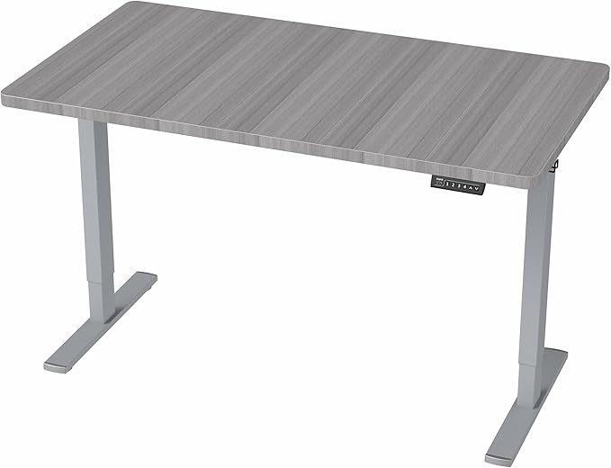 VIVO Electric 43 x 24 in Standing Desk, Memory Height Adjustment, 1B Series, One-Piece Dark Gray Top, Gray Frame, DESK-KIT-1G4G