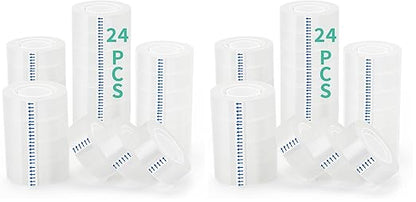 OWLKELA 24 Rolls Transparent Tape Refills, Clear Tape, All-Purpose Transparent Glossy Tape for Office, Home, School (Pack of 2)