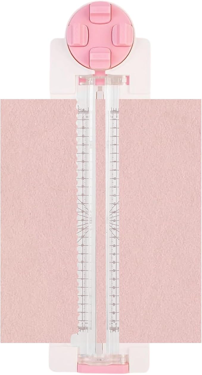 Paper Trimmer - 4 in 1 Portable Precision Cutter, Heavy Duty Paper Slicer, Side Ruler with Adjustable Guide, Portable Slicer for Label Card Photo Cardstock Home Office School Students Teacher