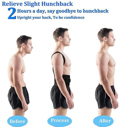 PAZAPO Posture Corrector for Men and Women - Back Brace Full Back Support Straightener for Hunchback - Upper and Lower Lumbar to Relieve,X-Large(37-42 Inches)