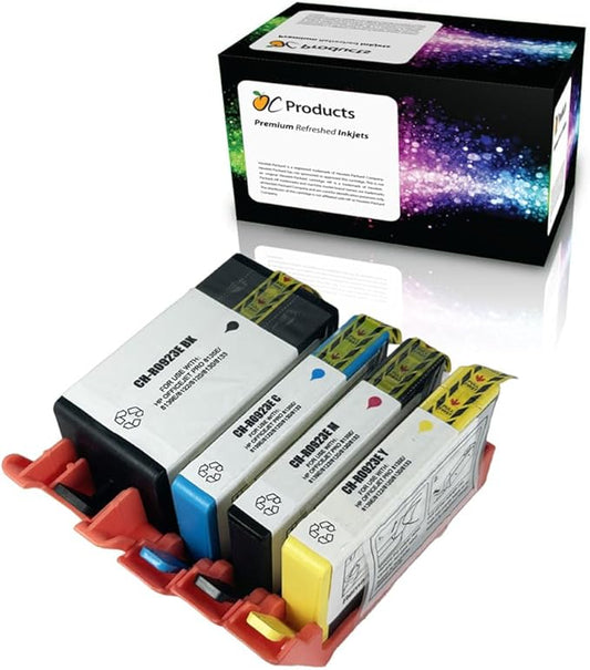 Remanufactured Ink Cartridge 4 Pack for HP 923e Ink Cartridge for OfficeJet Pro 8122e 8125e 8135e 8138e 8139e