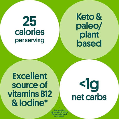 Gimme Seaweed Organic Premium Roasted Seaweed Snacks, Sea Salt & Avocado Oil, 12 Count Sharing Size, Keto, Vegan, Gluten-Free, Source of Omega3s & Iodine, Healthy On-The-Go Snack for Kids & Adults