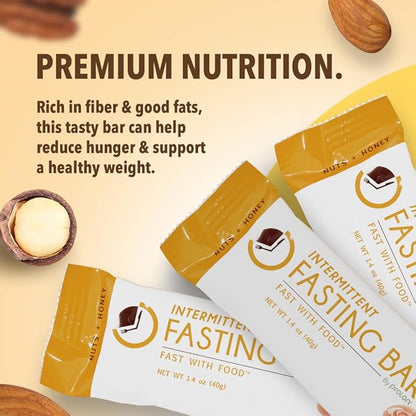 Prolon Fasting Bars | 6g Protein, 8g Fiber | Keto-Friendly, Gluten-Free, Dairy-Free, Plant-Based | Nutrition for Intermittent Fasting | Formulated to Not Break Your Fast | Nuts & Honey (24 Count)
