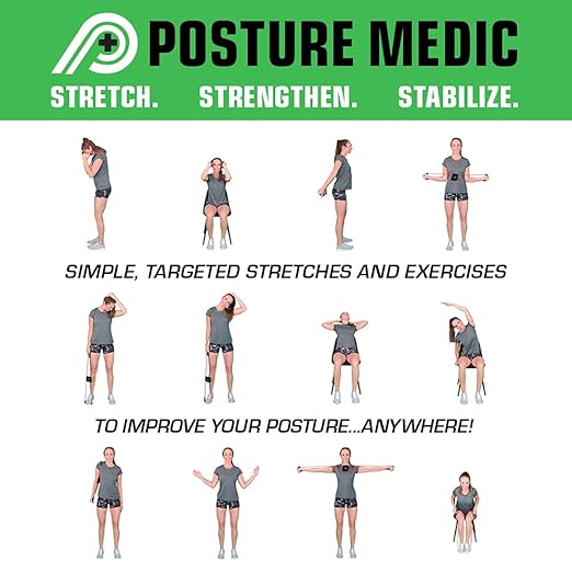 PRIMEKINETIX PostureMedic Dynamic Posture Corrector - Active Resistance Training System for Upper Back Strengthening & Shoulder Alignment - Stretches Chest, Strengthens Back - Size L (Yellow)
