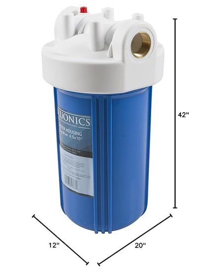 55W UV Ultraviolet Light Plus Sediment and Carbon Well Water Filter Purifier System for Rust, Iron, Sand, Dirt, Sediment Bad Taste/Odor.12 GPM UV System and 2 Heavy Duty Housings Size 4.5"x10"