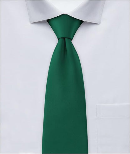 Jacob Alexander Solid Color Mens Tie - Soft-lined Necktie - Timeless Formal Look for Weddings and Business - (Regular Size)