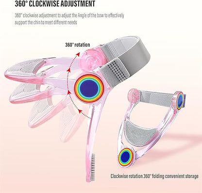 Neck Brace, Neck Collar wtih 360° Adjustable Soft Chin Support, Cervical Collar for Forward Head Posture Correction and Cervical Spine Support, Neck Brace for Neck Pain and Support (Pink)