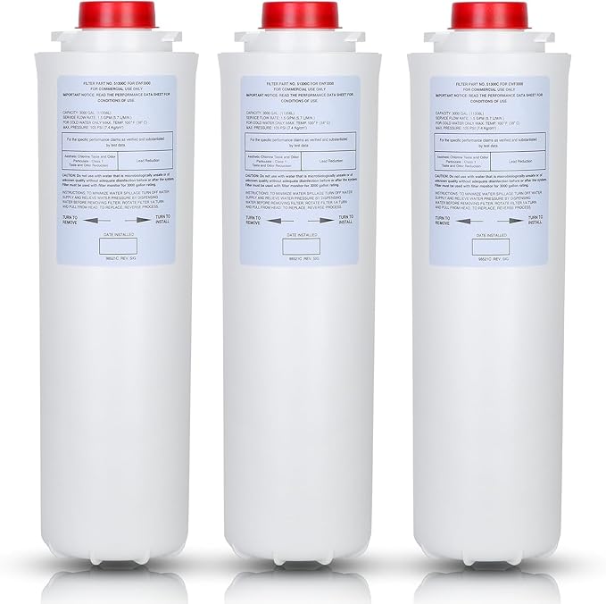 51300C Replacement (3 Packs-No Chip),Compatible with EzH2O Filter Replacement Bottle Station High Capacity 3000 Gallon,Replacement EWF3000 for 51300/C ERF750, 51299C, 55898C (3)