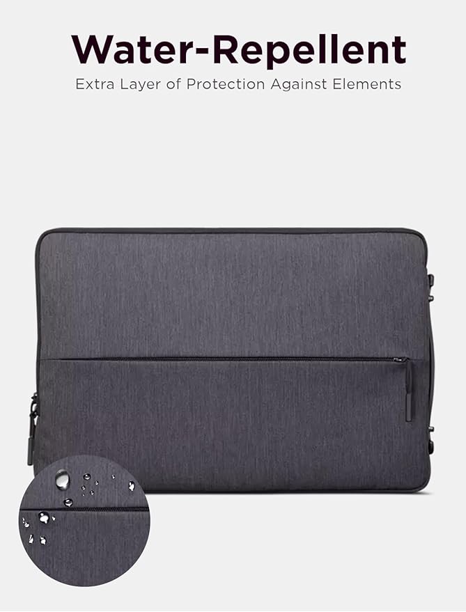 Lenovo Urban Laptop Sleeve 13 Inch for Laptop/ Notebook/Tablet Compatible with MacBook Air/Pro Water Resistant - Charcoal Grey