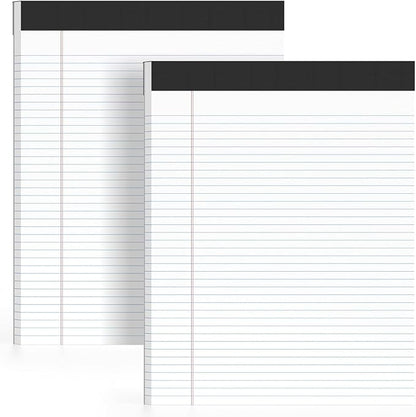 2 Pack of Legal Pads 8.5 x 11 College Ruled Writing Pads 8.5" x 11.75" Notepad 30 Sheets per Note Pads Notebook Study Back 8x11 Pads of Paper