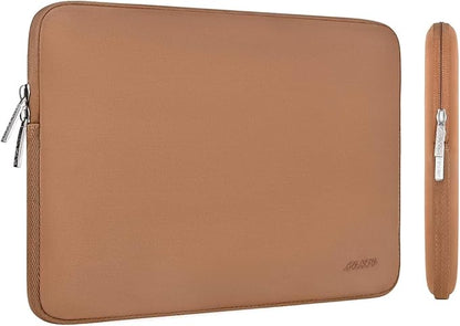 MOSISO Laptop Case 13.3 inch, 13-13.3 inch Laptop Sleeve Bag Compatible with MacBook Air/Pro 13/Pro 14 M5 M4 M3 M2 M1, HP Dell ASUS Lenovo, Neoprene Computer Sleeve Bag with Small Case, Brown