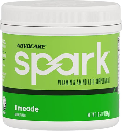 AdvoCare Spark - Energy Drink Mix - Vitamin & Amino Acid Supplement - Supports Energy & Focus - Portable Immune Support - Sugar-Free - Limeade (10.5) Oz