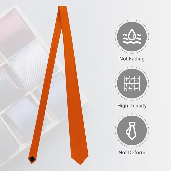 Black Ties For Men Solid Pure Color Formal Neckties 3.15" (8CM) Men's Tie for Business and Wedding with Gift Box