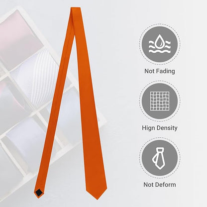 Black Ties For Men Solid Pure Color Formal Neckties 3.15" (8CM) Men's Tie for Business and Wedding with Gift Box