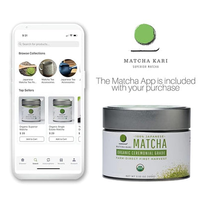 Dr. Weil Matcha Kari - Organic Matcha Green Tea Powder - 100 grams - Japanese Ceremonial Grade
