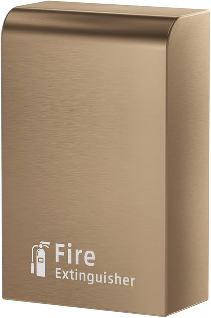 Fire Extinguisher Cabinet Floor Standing, Stainless Steel Fire Extinguisher Box, Suitable for Shopping Malls and Hotels, Can Accommodate Two 10 Pound Fire Extinguishers (Rose Gold)