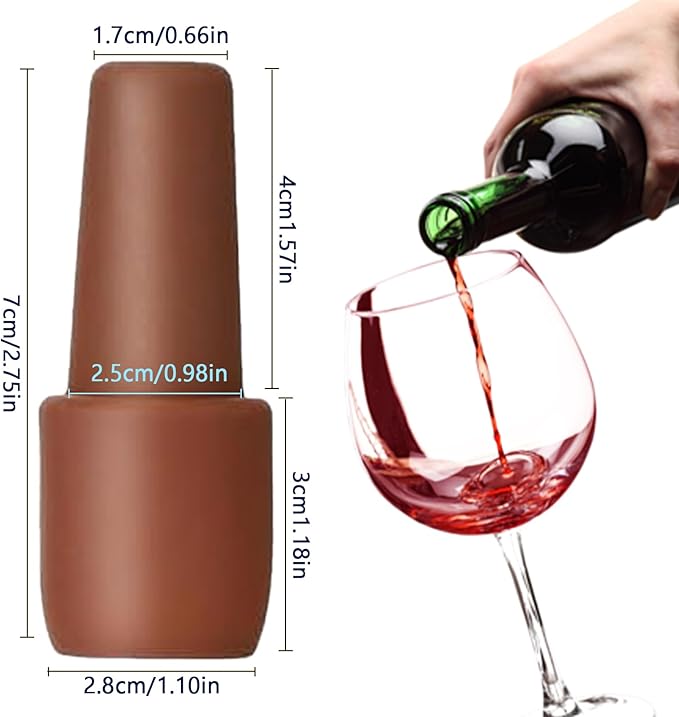 Silicone Wine Stopper for Wine Bottles, 2026 New Reusable Sparkling Wine Bottle Stopper, Seal Bottle Cover Caps to Keep Wine Fresh, Beer Champagne Stopper Home Use (4 pcs)