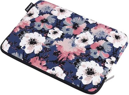 Laptop Sleeve 14 Inch,Waterproof Protective Notebook Case Briefcase Carrying Bag Compatible with MacBook,Acer,Asus, Dell,Lenovo,Microsoft,HP Laptop Cover (Painted Flower, 15 inch)