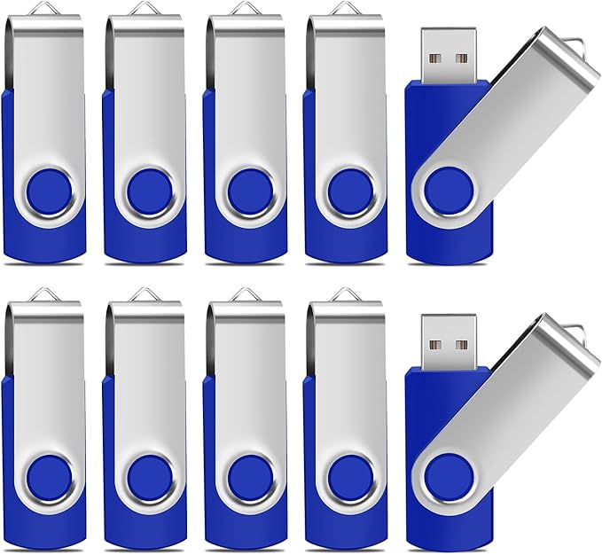 Generic 4 GB Flash Drive 10 Pack USB Flash Drives 4G USB 2.0 Memory Stick Thumb Drive(10Pack Blue, 4GB)