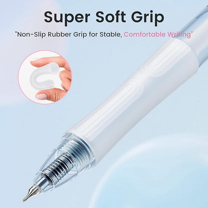 9 Pcs Flower Gel Pens, Black Ink 0.7mm Fine Point, Aesthetic Cute Flower Design, Quick Dry & Smooth Writing Retractable Pens for Journaling, School, Office Supplies, Gifts for Women