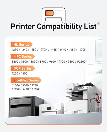 TN430 Toner Cartridge Black 1-Pack Replacement for Brother TN-430 TN460 TN-460 Compatible with Brother Intellifax-4100e 4750e 5750e HL-1240 DCP-1200 1400 8350 MFC-8300 MFC-8500 MFC-9600 P2500 Printer