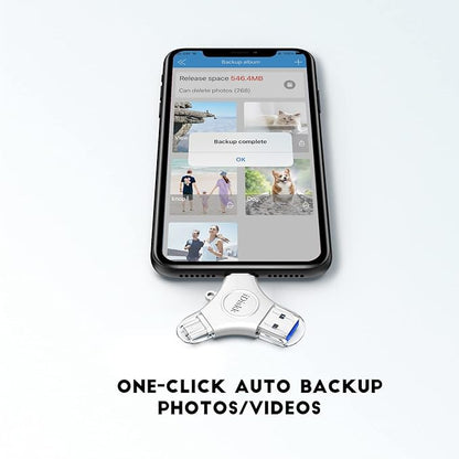 iDiskk 512GB App-le MFI Certified Photo Vault for iPhone USB Storage FlashDrive for USB-C iPad Android Samsung for iPhone 17/16/15/14/13/13 pro/12/12 pro/11 Pro/XR/X,Photo Stick for Computer MacBook