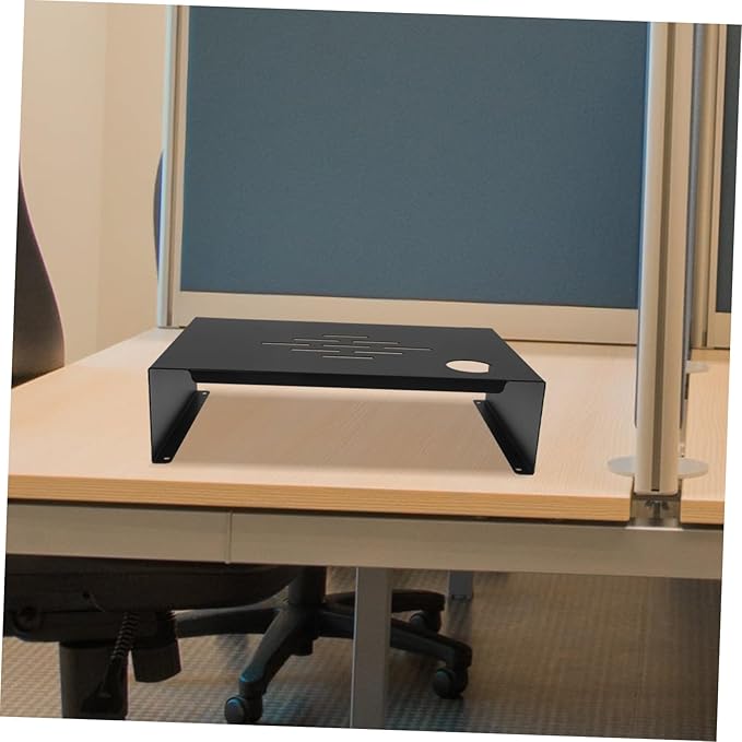 Ergonomic Monitor Stand Riser Desk with Steel Construction Space-saving Elevated PC Rack for Home Office No Assembly Required Vertical Laptop Stand and Monitor Riser Organizer
