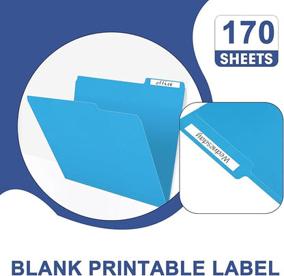 File Folder, PANDRI 170 Pack Colored File Folder, 1/3 Cut Tabs, Letter Size, Assorted 6 Colors Filing Folder for Office School Business