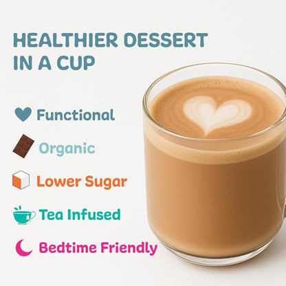 Teany Tea Organic Milk & Cookies Hot Cocoa - Everyday Hot Cocoa, Delicious, Kid Friendly, Tea Infused, Bedtime Dessert, Travel Ready, Hot Cocoa On The Go, 6 Individual Sticks Per Pouch