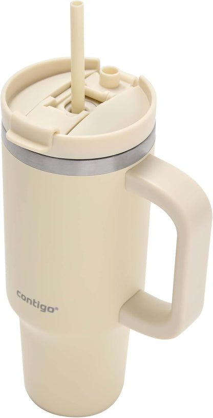 Contigo Streeterville 30oz Tumbler, Stainless Steel Vacuum Insulated, Leak-Proof, Cold for 29 Hours, Fits in cupholders, Oatmilk
